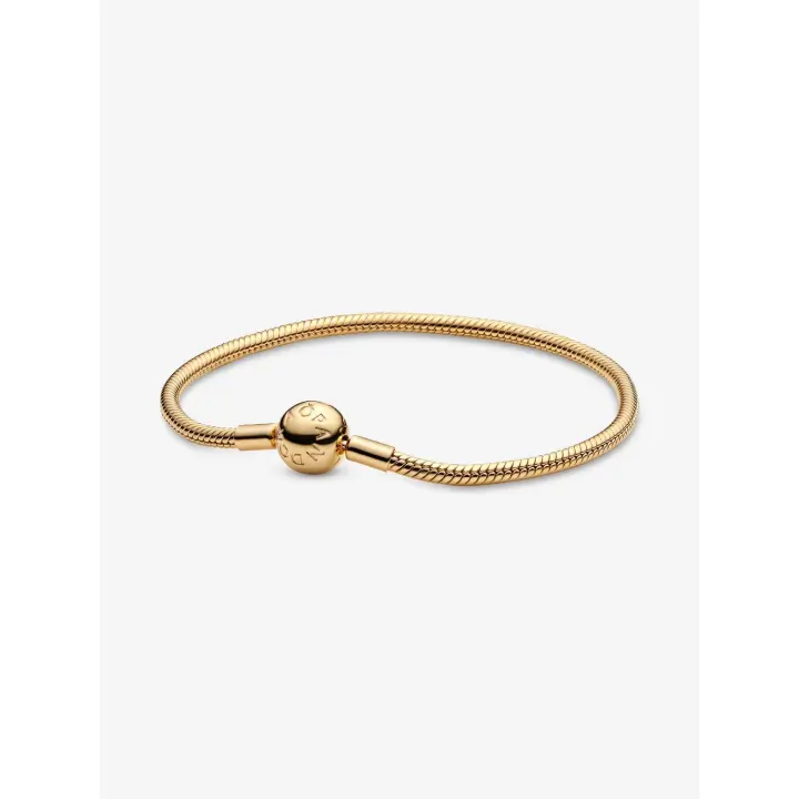 Pandora - Pulsera de Cadena de serpiente Moments - Baño de Oro de 14 K - 1