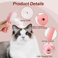 Cepillo de vapor para gatos, limpiador de cepillo de vapor para gatos 3 en 1, cepillo de aseo para masaje de depilación de silicona, cepillo de limpieza para el cabello de mascotas para gatos y perros - details 2