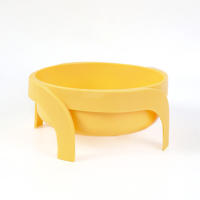 Cuenco De Alimentos Para Gatos Y Perros Alto Con Protector De Cuello Universal Antideslizante Material Plástico Forma Redondeada - details 4