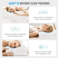Pack de 1-2Uds Almohada de espuma viscoelástica de contorno cervical Feagar 63cmx(6.5cm o 13cm), para dolor/soporte ergonómico de cuello - details 2