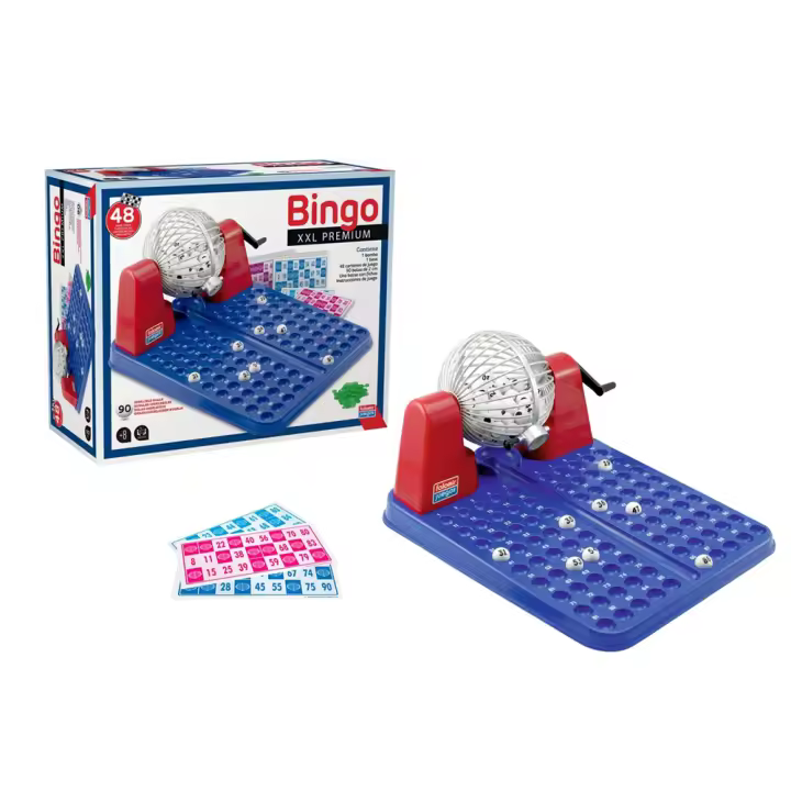 Bingo XXL Premium 48 Cartones y bolas imborrables 40x33x21 cm (Falomir 23030) - 1