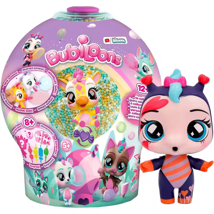 BUBILOONS - MINI ANIMALITO -  Sorpresa Coleccionable que Inflan Globos - Cápsula Caramelo con Bolitas de Colores - Juguete para Niños y Niñas mayores de 5 Años - 1