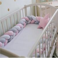 Parachoques trenzado con nudo, Protector de cuna infantil, almohada de felpa, cojín anticolisión, decoración de habitación de bebé, 1M/2M/3M/4M - details 4