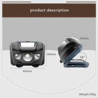Lámpara De Cabeza Mini Roja Y Blanca 4 Modos Impermeable Linterna LED Super Brillante Torch Lanterna Usa Batería AAA - details 4