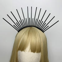 Halocrown Tiara Griega Barroca De Mujer Adorno De Cabello Estilo Solar De Diosa Accesorio De Moda Para Fiestas Material Plástico - details 15