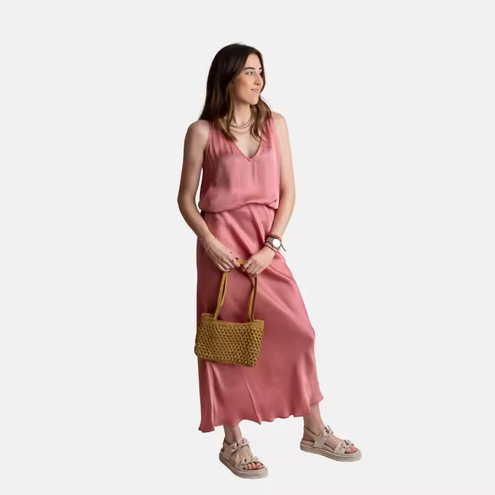 Yerse - 40814_68 - Falda Midi De Satén - Mujer - 1