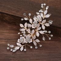 Clips Para El Pelo De Aleación Con Flores Y Cristales Accesorios De Boda Para Mujeres Peine De Moda Para Cabello - details 2