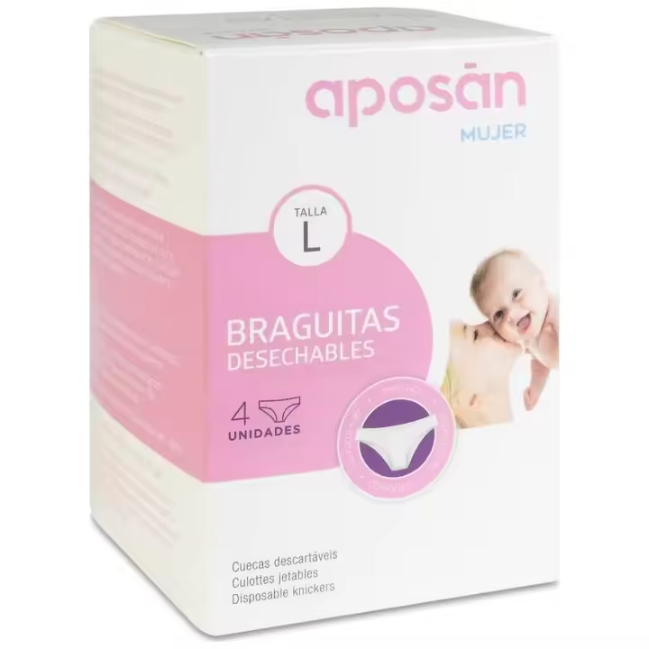 Aposán Braguitas Desechables Talla Grande, 4 Uds - 1