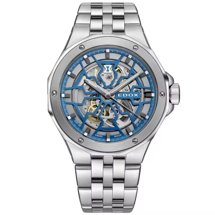 Reloj EDOX Swiss® Delfin Mecano Skeleton 85303-3M-BUIGB - 1