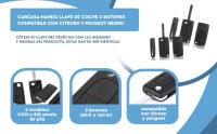 Banner - Carcasa mando llave de coche 2 botones compatible con citroen y peugeot negro