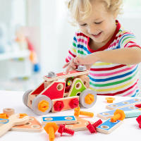 Juguetes Educativos De Madera Para Niños Bloques De Construcción Desmontaje Y Re Montaje Juego De Puzzle Montessori - details 1