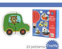 Juego De Rompecabezas De Madera Para Niños Educativo Juego De Aprendizaje Temprano Con Animales Frutas Y Tráfico Regalo Para Niños - details 0