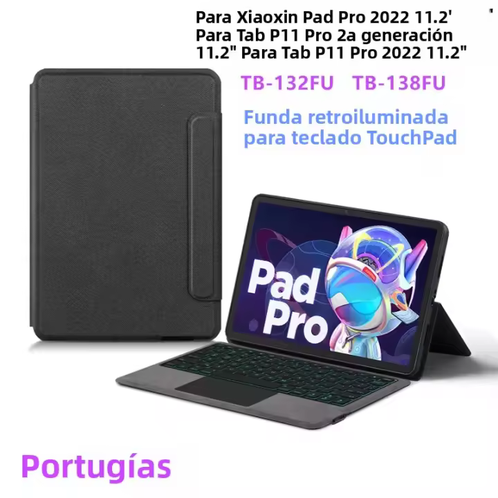 Funda Inteligente Con Teclado Táctil Backlight Para Lenovo XiaoXin Pad pro 11.2" P11 pro Gen 2 TB-132FU Tableta 2022 Cubierta Automática - 1