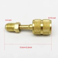 2 X Adaptadores R410A Para Aire Acondicionado HVAC 5/16" SAE Femenino a 1/4" SAE Masculino Flare Herramienta De Rellenado De Aire Acondicionado - details 5