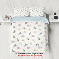 Juego De Cama Navideño 3 Piezas Con Patrón De Árbol De Navidad (1 Funda De Edredón + 2 Fundas De Almohada) Set De Ropa De Cama Suave Y Cómoda - details 9