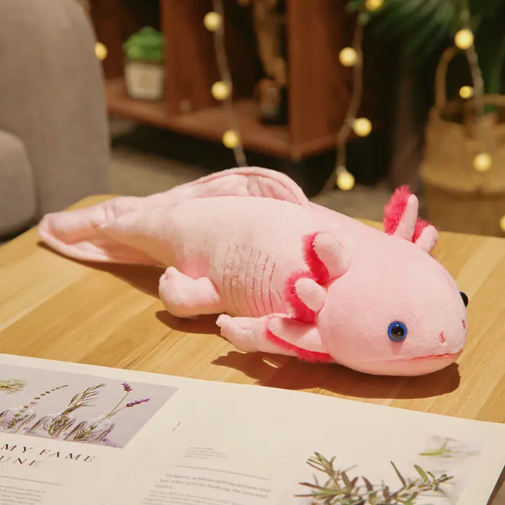 Muñeco De Peluche De Salamandra De 45cm Simulación De Dinosaurio Ambystoma Muñeco De Peluche Kawaii Axolotl Regalo Para Niños - 1
