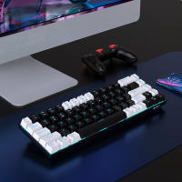 Teclado Mecánico HXSJ V800 De 68 Teclas Con Cable Ergonómico Y Retroiluminación Azul Hielo Intercambiables Hot Swappable Para Gaming Alta Durabilidad - details 7