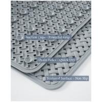 Alfombra De Baño Antideslizante Con Ventosa Y Agujero Para Drenaje Suave Lavable En Máquina Adecuada Para Niños - details 6