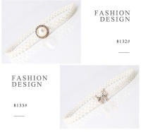 Cinturón decorativo de perlas para mujer - Estilo coreano con strass, ajustable para vestidos y looks dulces - details 6