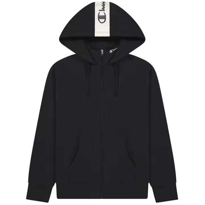 Sudadera con Capucha Champion Full Zip para mujer en color negro - 1