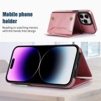 Funda De Cuero Brillante Para iPhone 14 15 16 pro 16E XR XS 11 12 13 pro Max 7 8 plus SE Con Bloqueador RFID Y Porta Tarjetas - details 5