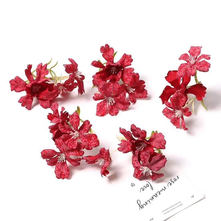5/10Pcs Flores Artificiales De Seda Para Decoración De Bodas Y Hogar Accesorios De Manualidades Y Scrapbook Regalo - 1