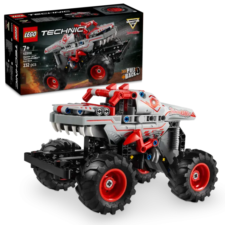 LEGO Technic 42200 Monster Jam ThunderROARus con Motor de Carga Manual contiene 232 piezas - edad 7+ años 25L42200 - 1