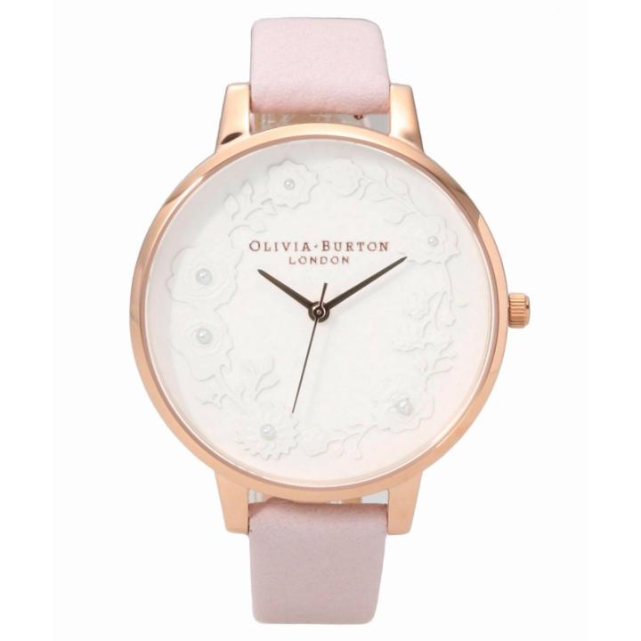 Olivia Burton Orologio Donna Rosa OB16AN04 - Collezione Groovy Blooms, Cinturino In Eco-pelle, Quadrante Floreale