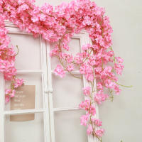 Guirnalda De Flores Artificiales De Sакura Para Decoración De Hogar Jardín Bodas Y Fiestas Arreglo De Sakára En La Pared - details 10