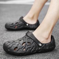 Sandalias De Verano Para Hombres Talla Grande 48/49 Zapatillas Casuales De Lujo Comodidad Hogar Suaves Clogs De EVA Color Negro Blanco Gris - details 32