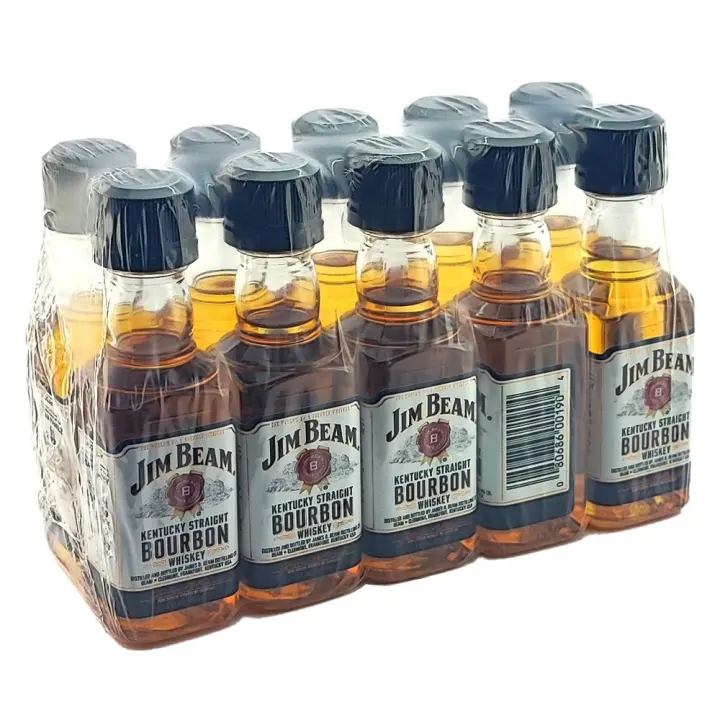 Pack de 10 Mini Botellitas Whisky Jim Beam 5Cl - 1