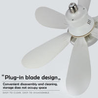 Ventilador De Techo Con Luz LED De 30W Base E27 Control Remoto 3 Modos De Iluminación Ajustables Alta Potencia De Viento Moderno - details 7