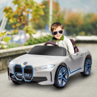 HOMCOM Coche Eléctrico para Niños 37-72 Meses Autorización BMW I4 Coche de Batería 12V con Control Remoto Música MP3 Pantalla Luces y Cinturón de Seguridad 115x67x45 cm - details 1