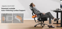 NEWTRAL NT002 Silla Ergonómica con Soporte Lumbar Adaptable y Reposapiés, Respaldo Ajustable en 4 Ángulos de Reclinación, Reposabrazos, Reposacabezas, 5 Posiciones de Bloqueo, Base de Aleación de Aluminio - Versión Pro - details 5