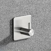 4Pcs Gancho De Pared Adhesivo De Acero Inoxidable Resistente Al Agua Para Baño Y Dormitorio Montaje Fácil En La Pared - details 3
