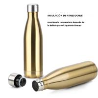 Botella De Agua De Acero Inoxidable BPA Libre Termo 500ml Cola Para Deporte Termo Doble Capa Aislada Vaciado De Frascos - details 12