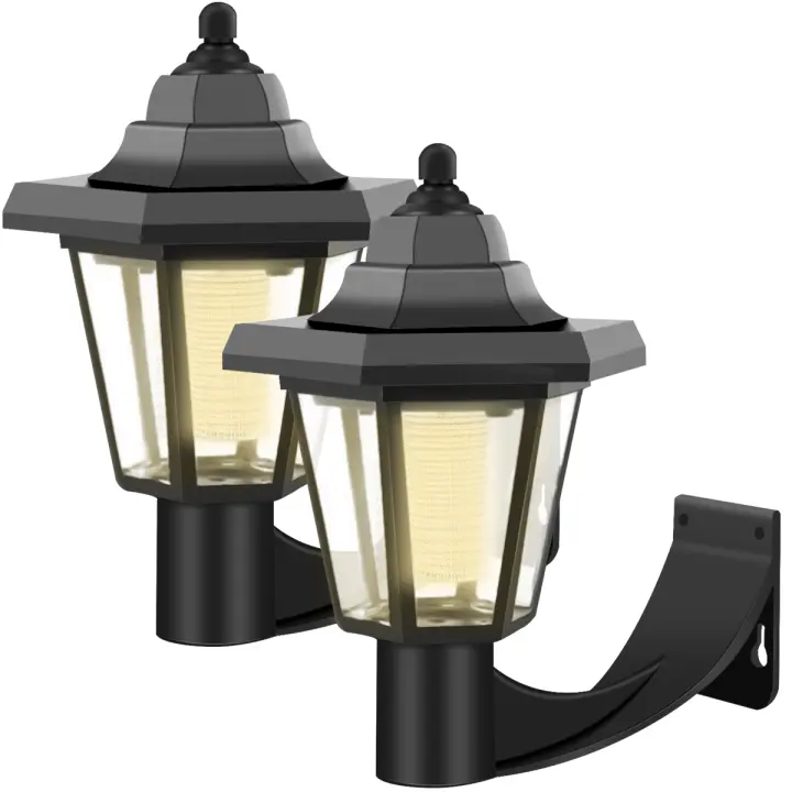 Lámpara De Valla Solar LED Luz De Pared Para Jardín Y Patio Lámpara De Luces Solares Retro Para Adecuación De Parques Y Jardines Iluminación De Caminos Y Vallas - 1