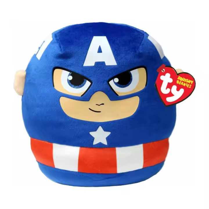PELUCHE TY SQUISHY CAPITAN AMERICA 25 CM - 1