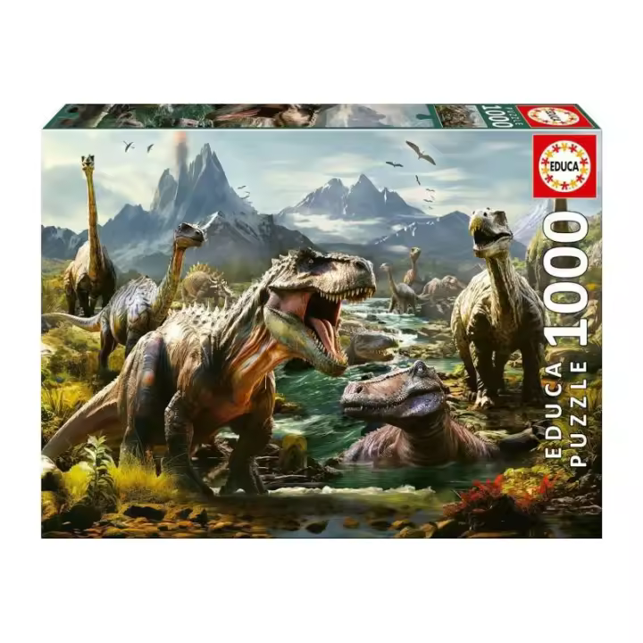 PUZZLE 1000 PIEZAS DINOSAURIOS FEROCES DE EDUCA - 1