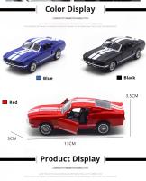 Modelo De Coche Clásico Vintage Mustang GT De 1:32 En Aleación De Metal Con Retroceso Para Colección Y Regalo Para Niños Vehículo Miniatura Replicado - details 1
