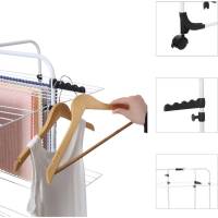 Perchero de pie, multifuncional, de tres capas, para toallas, plegable, con forma de ala, en forma de torre, apto para exteriores, balcón, dormitorio y sala de estar. - details 0