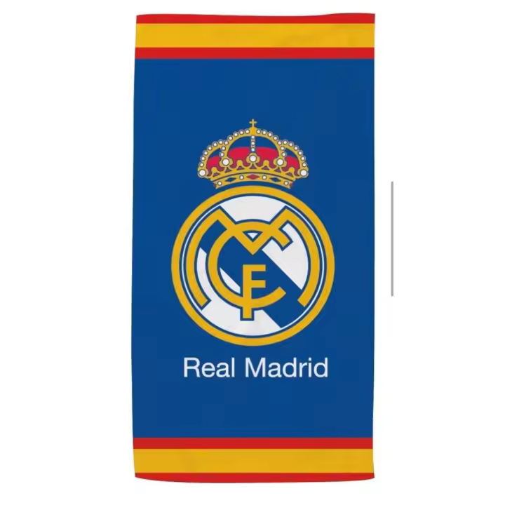 Toalla de Playa Estampada, Modelo NW1371,100% Poliéster Microfibra,70x140cm, Color Azul, Licencia Real Madrid - 1