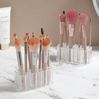 Organizador De Maquillaje Transparente En Acrílico Con 26 Agujeros Soporte Para Brochas Labiales Y Líneas De Ojos Elegante Y Funcional Para El Escritorio - details 3