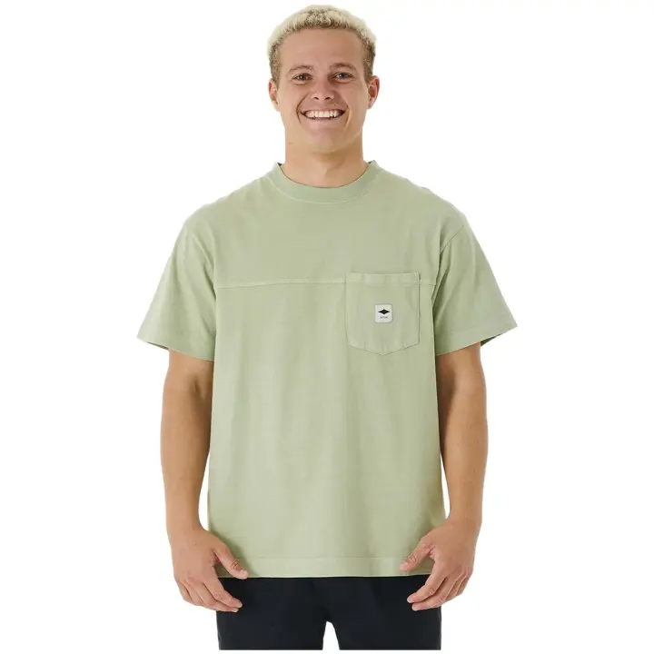 Camiseta de Manga Corta Rip Curl  para unisex en color verde - 1