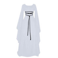 Vestido Medieval Vintage Para Mujer Disfraz De Bruja De Halloween Vestido Gótico De Noche De Fiesta Disfraz De Vampiro Estilo Retro Américano - details 5