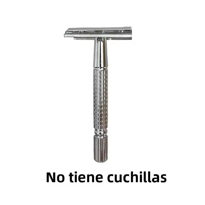 Afeitadora De Acero Inoxidable Doble Cara Para Hombres Con Hoja Afilada Reemplazable Antiguo Estilo Adecuada Para El Pelaje - 1