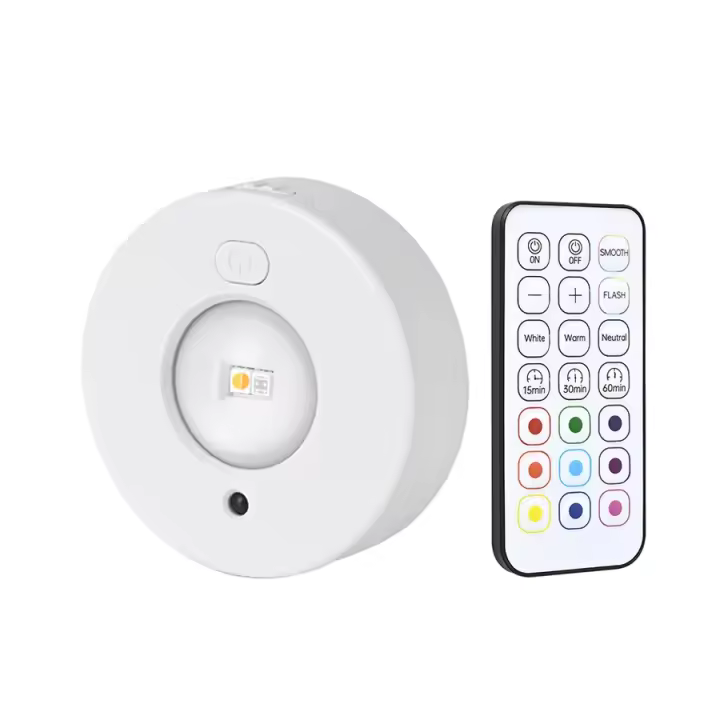 Resaltador LED Sin Cable Para Armario Luz Nocturna Recargable Con Control Remoto 5V RGB Blanca Dimmable Para Armario Figura Gabinete - 1