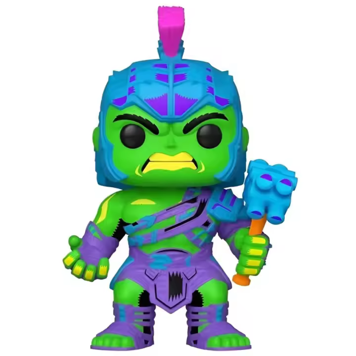 Figura Funko Pop Jumbo Marvel Black Light Hulk Gladiador 57-Figura de Vinilo Coleccionable - Idea de Regalo- Mercancia Oficial - Juguetes para Niños y Adultos - Movies Fans - Muñeco para Coleccionistas y Exposición - 1