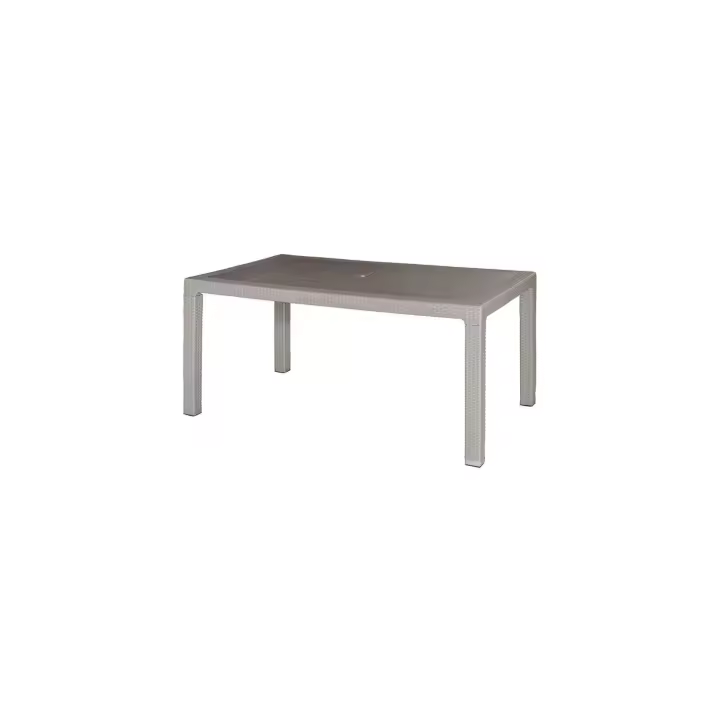 MESA JARDIN IMITACION RATAN RESINA 150 x 90 xh 72 cm TAUPE  - DE SUINPLAS DECORACIONES - 1