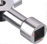 Llave multimtifción de 4 Vías para Puerta de Agua Eléctrica, medida de gas, de Gabinete Caja, abridor de llave (Plata) - details 0